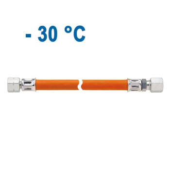 Wąż średniociśnieniowy 10 bar, G1/4 LH-ÜM x RVS 8, 1000 mm